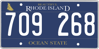 RI license plate 709268