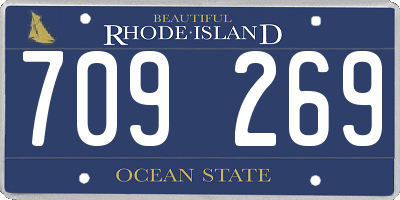 RI license plate 709269