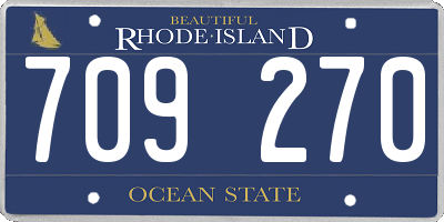 RI license plate 709270