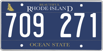 RI license plate 709271