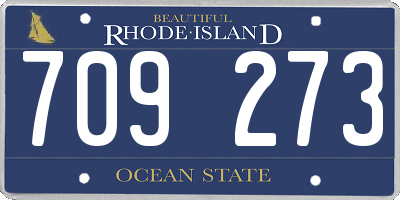 RI license plate 709273