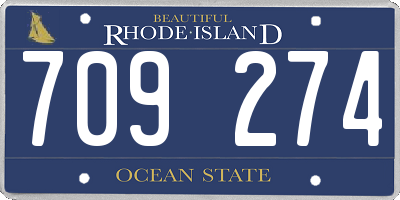 RI license plate 709274