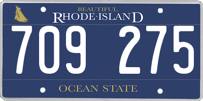 RI license plate 709275
