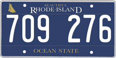 RI license plate 709276