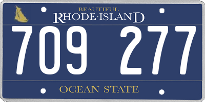 RI license plate 709277