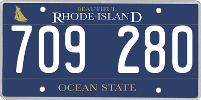RI license plate 709280