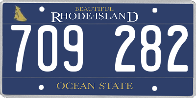 RI license plate 709282