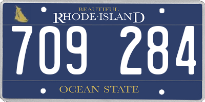 RI license plate 709284