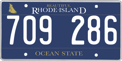 RI license plate 709286