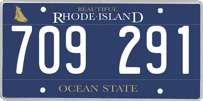 RI license plate 709291