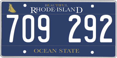 RI license plate 709292