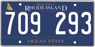 RI license plate 709293
