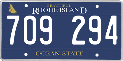 RI license plate 709294