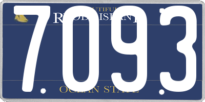 RI license plate 7093