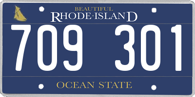 RI license plate 709301