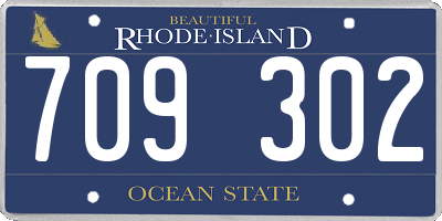 RI license plate 709302