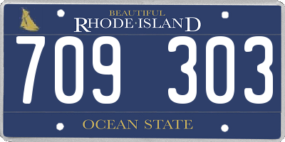 RI license plate 709303