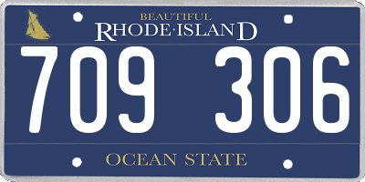 RI license plate 709306