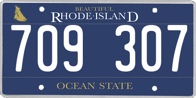 RI license plate 709307