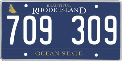 RI license plate 709309