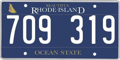 RI license plate 709319