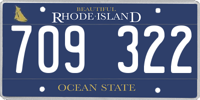 RI license plate 709322