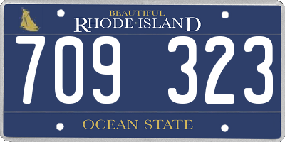 RI license plate 709323