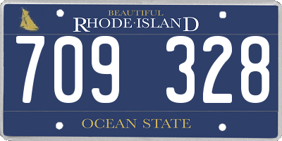 RI license plate 709328