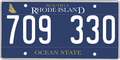 RI license plate 709330