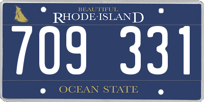 RI license plate 709331