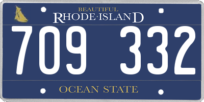 RI license plate 709332