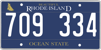 RI license plate 709334