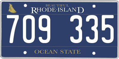 RI license plate 709335