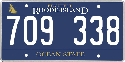 RI license plate 709338