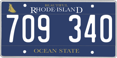 RI license plate 709340