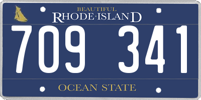 RI license plate 709341