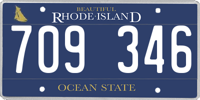 RI license plate 709346