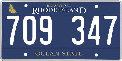 RI license plate 709347