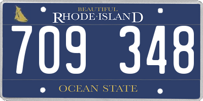 RI license plate 709348
