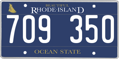 RI license plate 709350