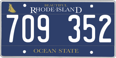 RI license plate 709352
