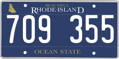 RI license plate 709355
