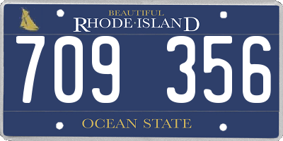 RI license plate 709356