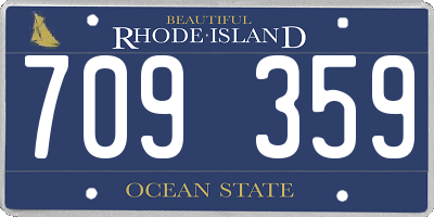 RI license plate 709359