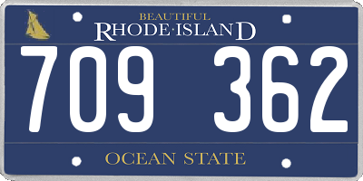 RI license plate 709362