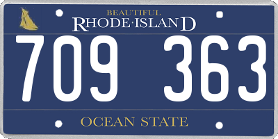RI license plate 709363