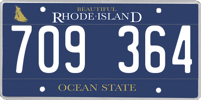 RI license plate 709364
