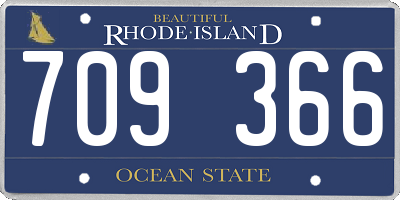 RI license plate 709366
