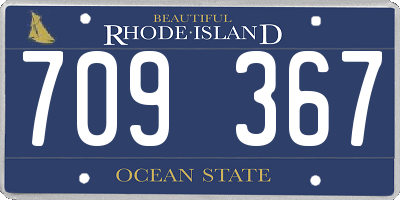RI license plate 709367