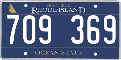RI license plate 709369